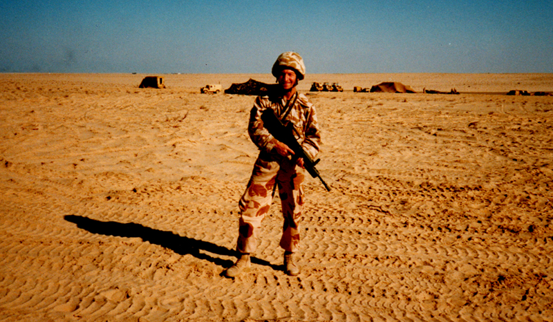 Yours truly posing in Saudi desert 1991